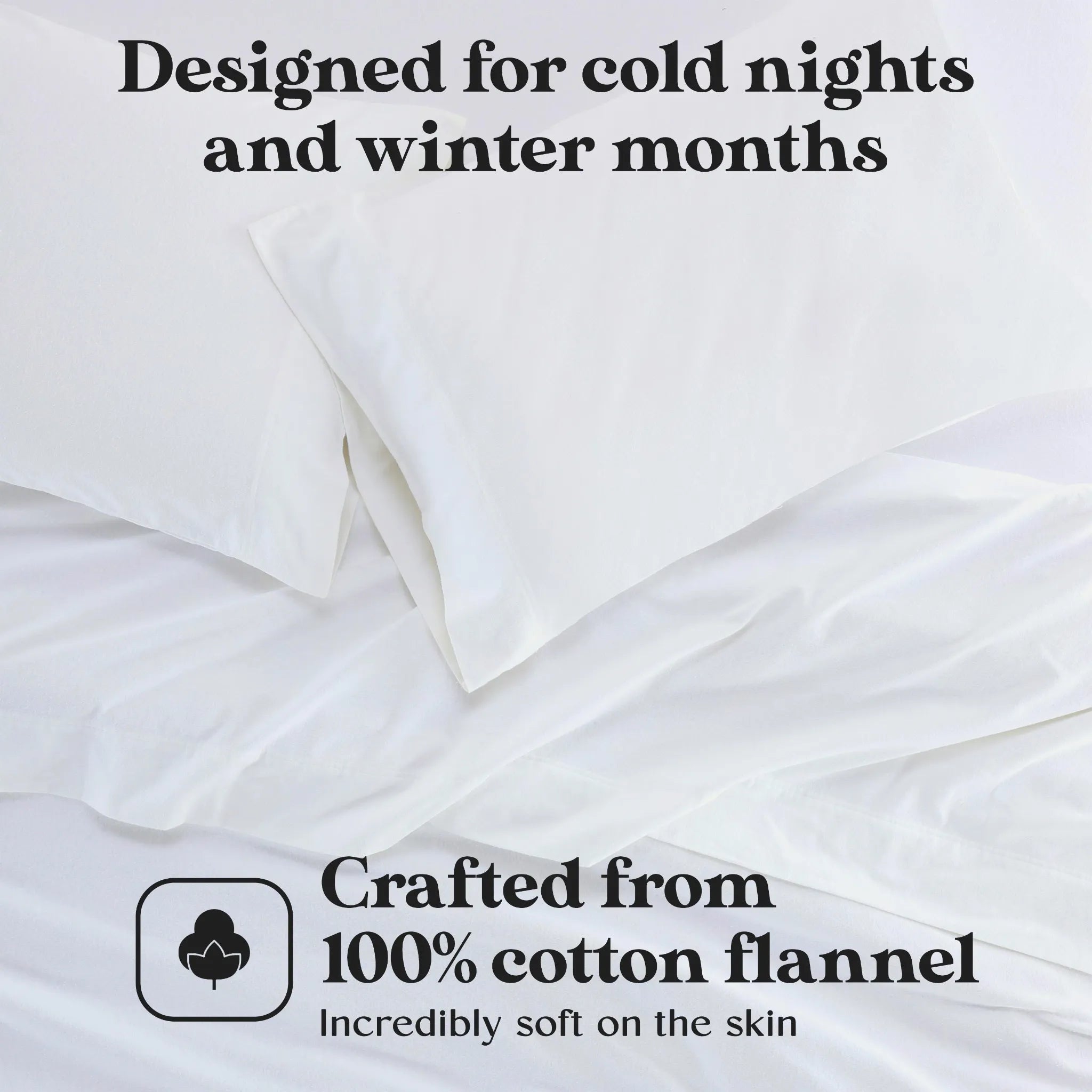 Solid Flannel Cotton Pillowcases, Set of 2