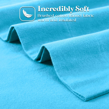 Flannel Cotton Modern Solid Deep Pocket Bed Sheet Set