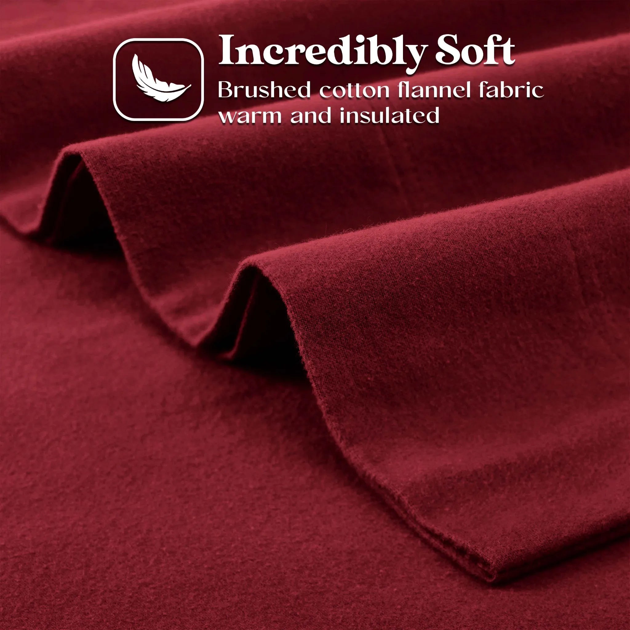 Flannel Cotton Modern Solid Deep Pocket Bed Sheet Set