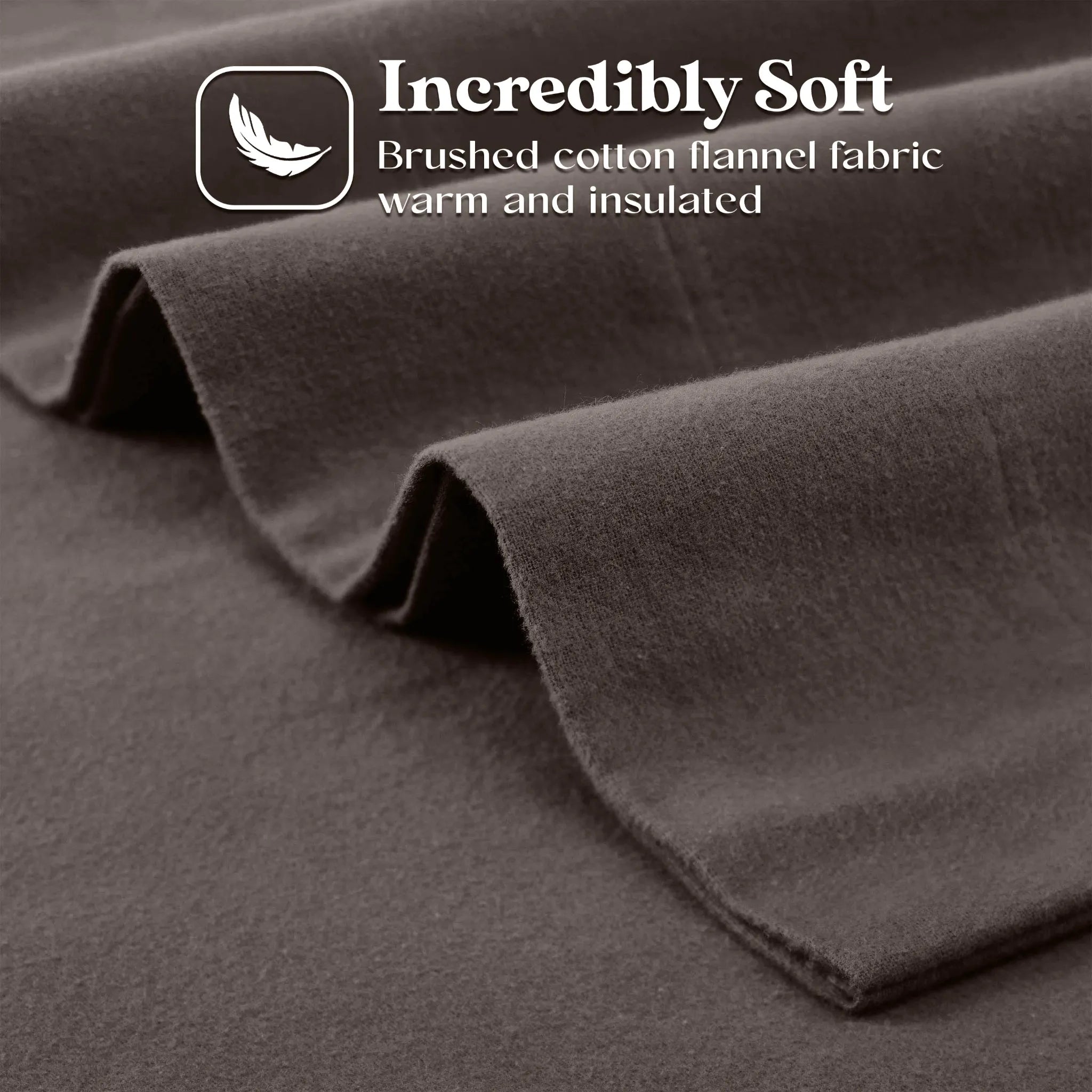 Flannel Cotton Modern Solid Deep Pocket Bed Sheet Set