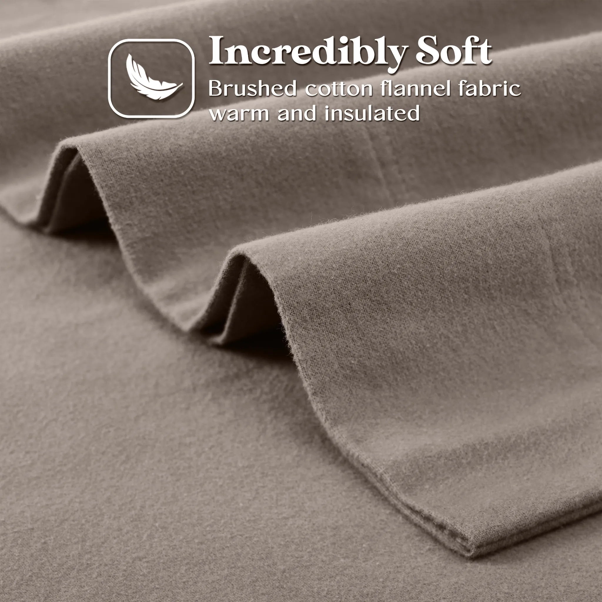 Solid Flannel Cotton Pillowcases, Set of 2