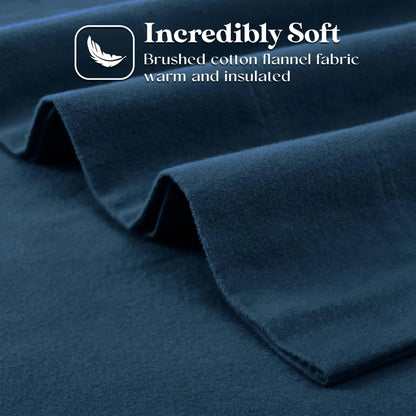Flannel Cotton Modern Solid Deep Pocket Bed Sheet Set