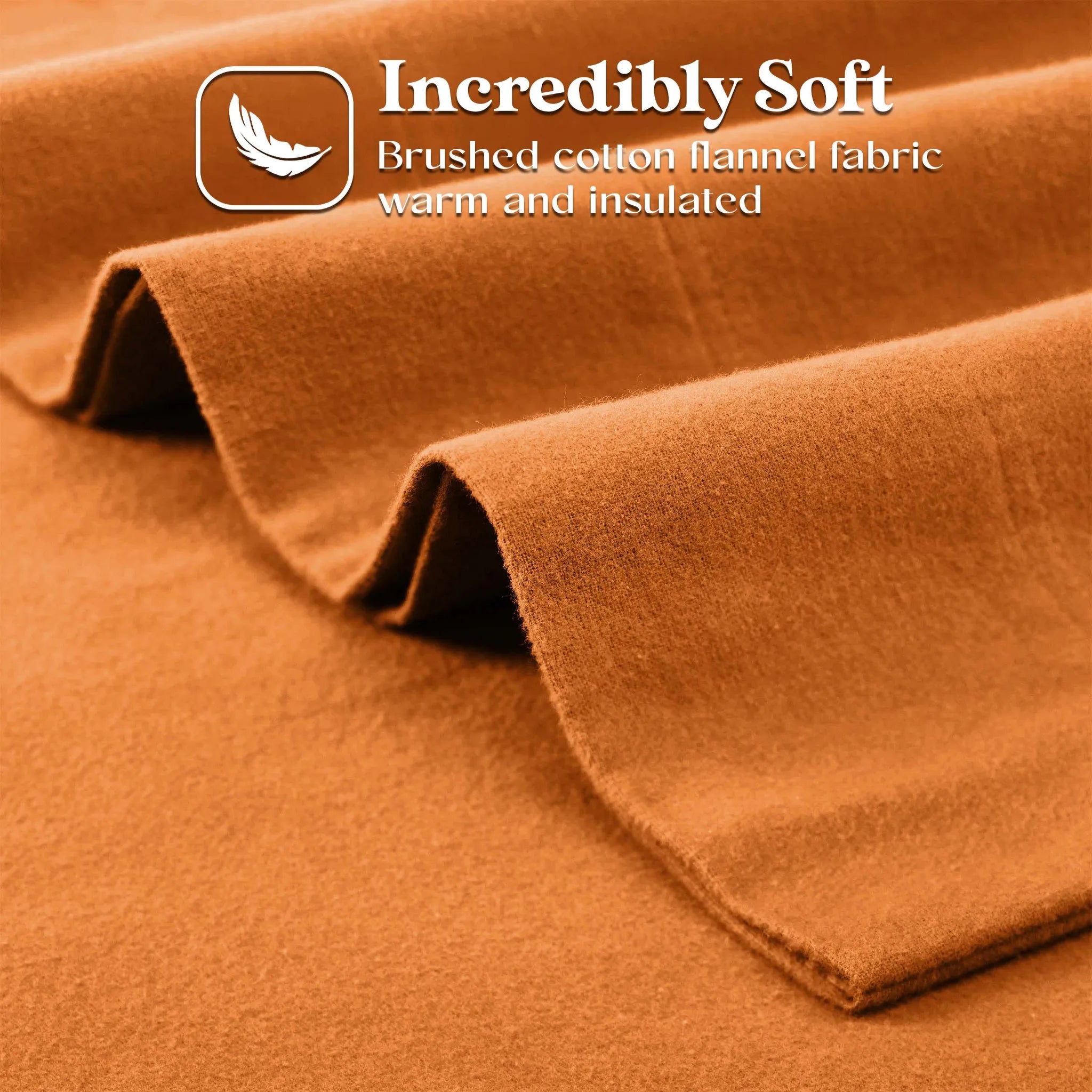 Flannel Cotton Modern Solid Deep Pocket Bed Sheet Set