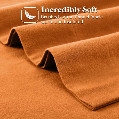 Flannel Cotton Modern Solid Deep Pocket Bed Sheet Set