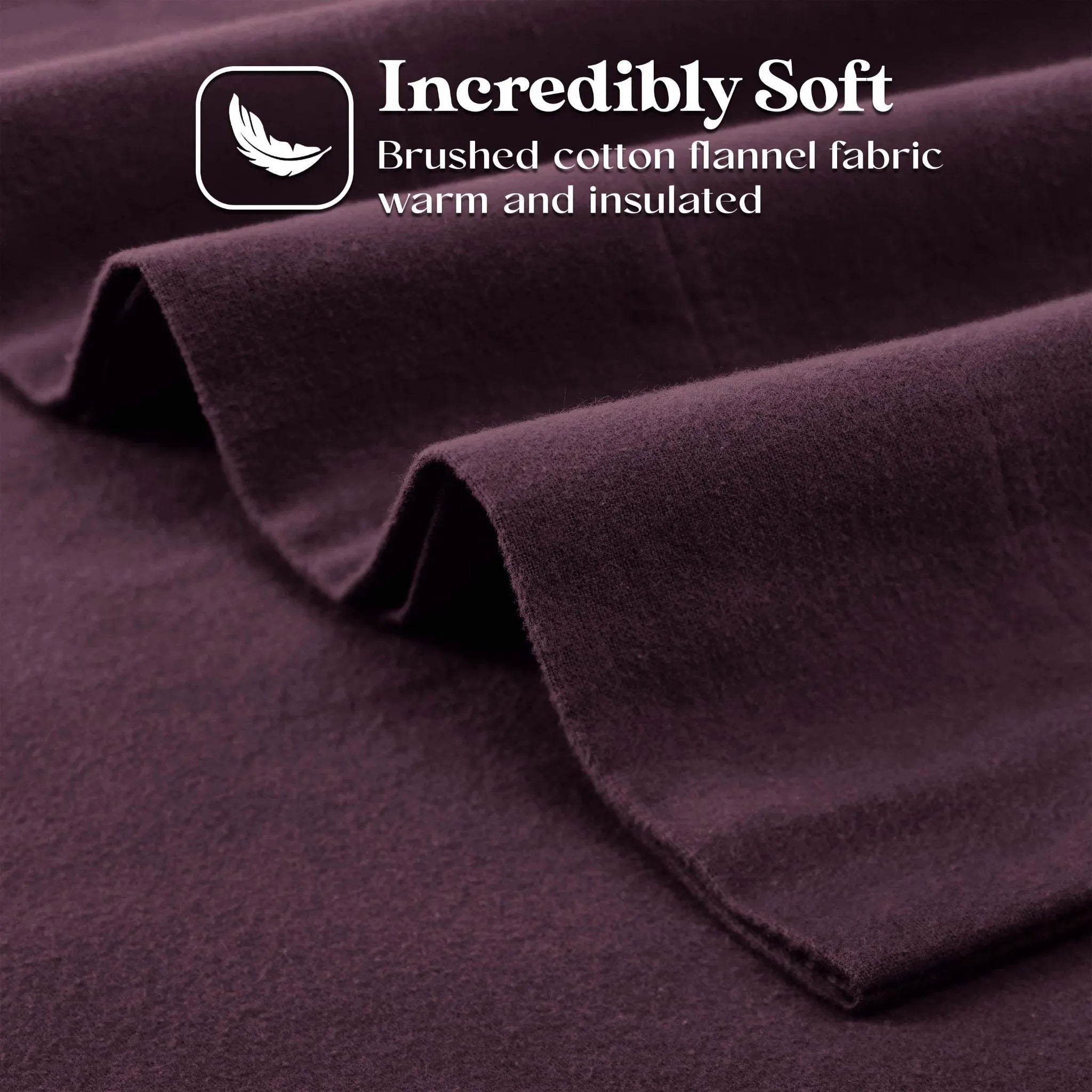 Flannel Cotton Modern Solid Deep Pocket Bed Sheet Set
