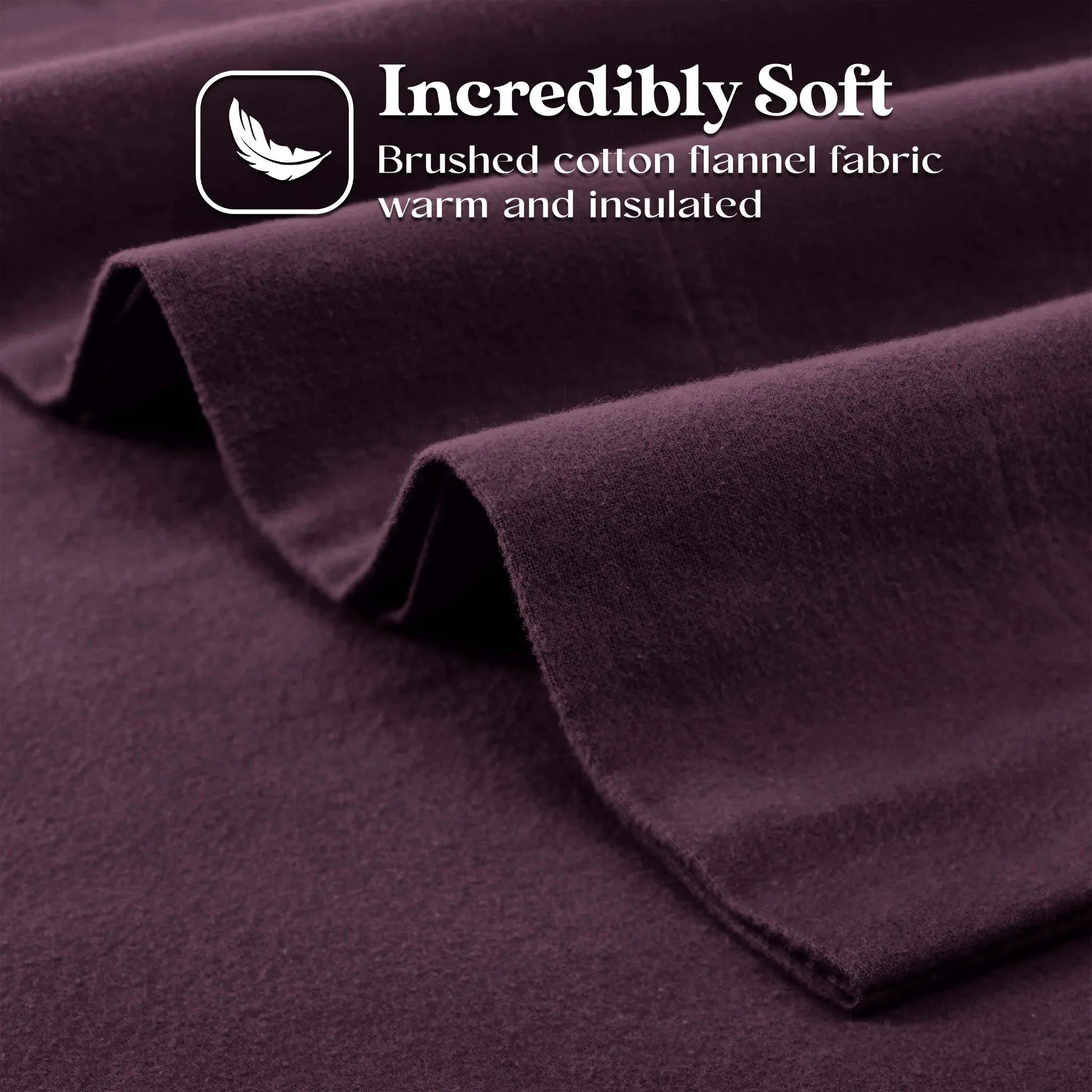 Solid Flannel Cotton Pillowcases, Set of 2