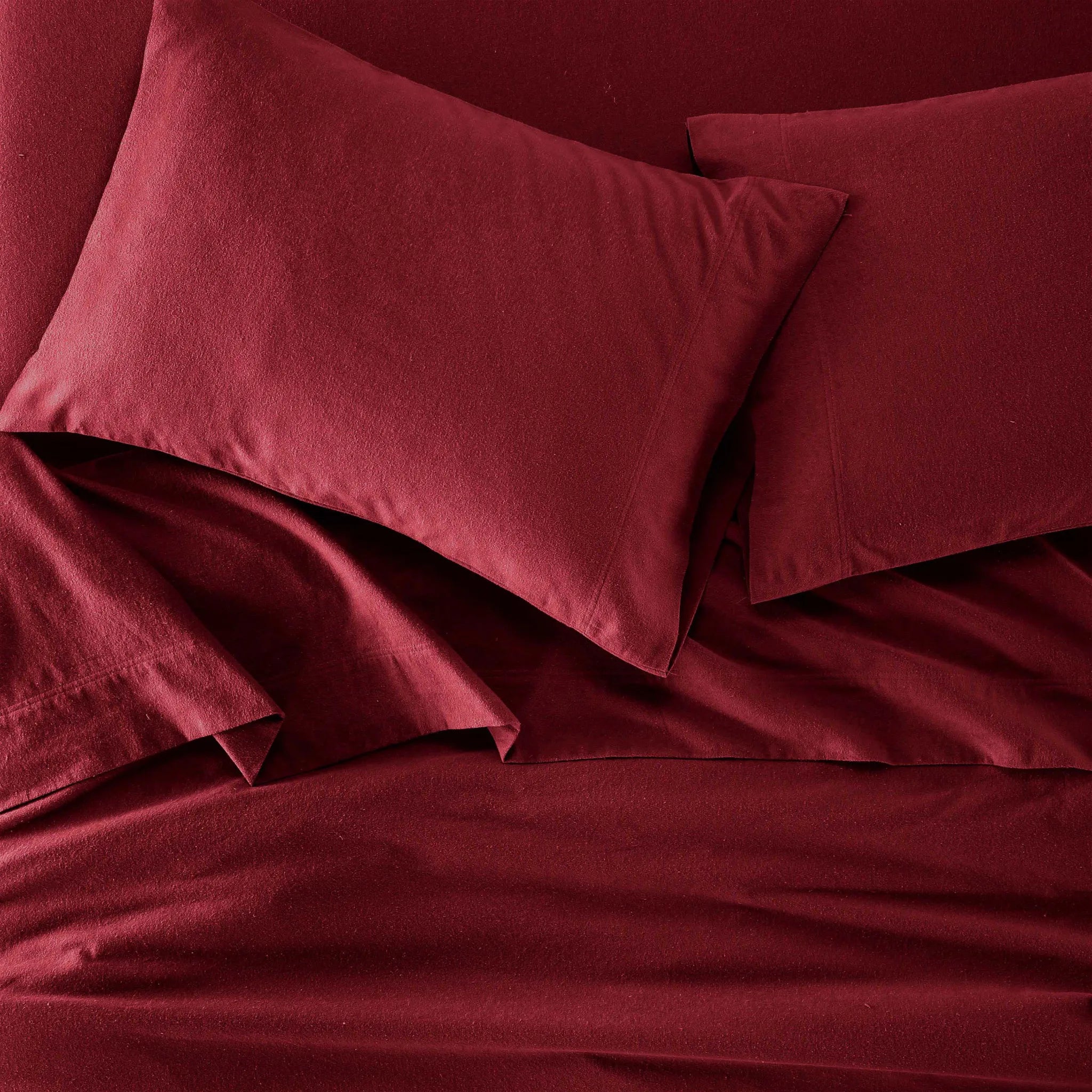 Flannel Cotton Modern Solid Deep Pocket Bed Sheet Set