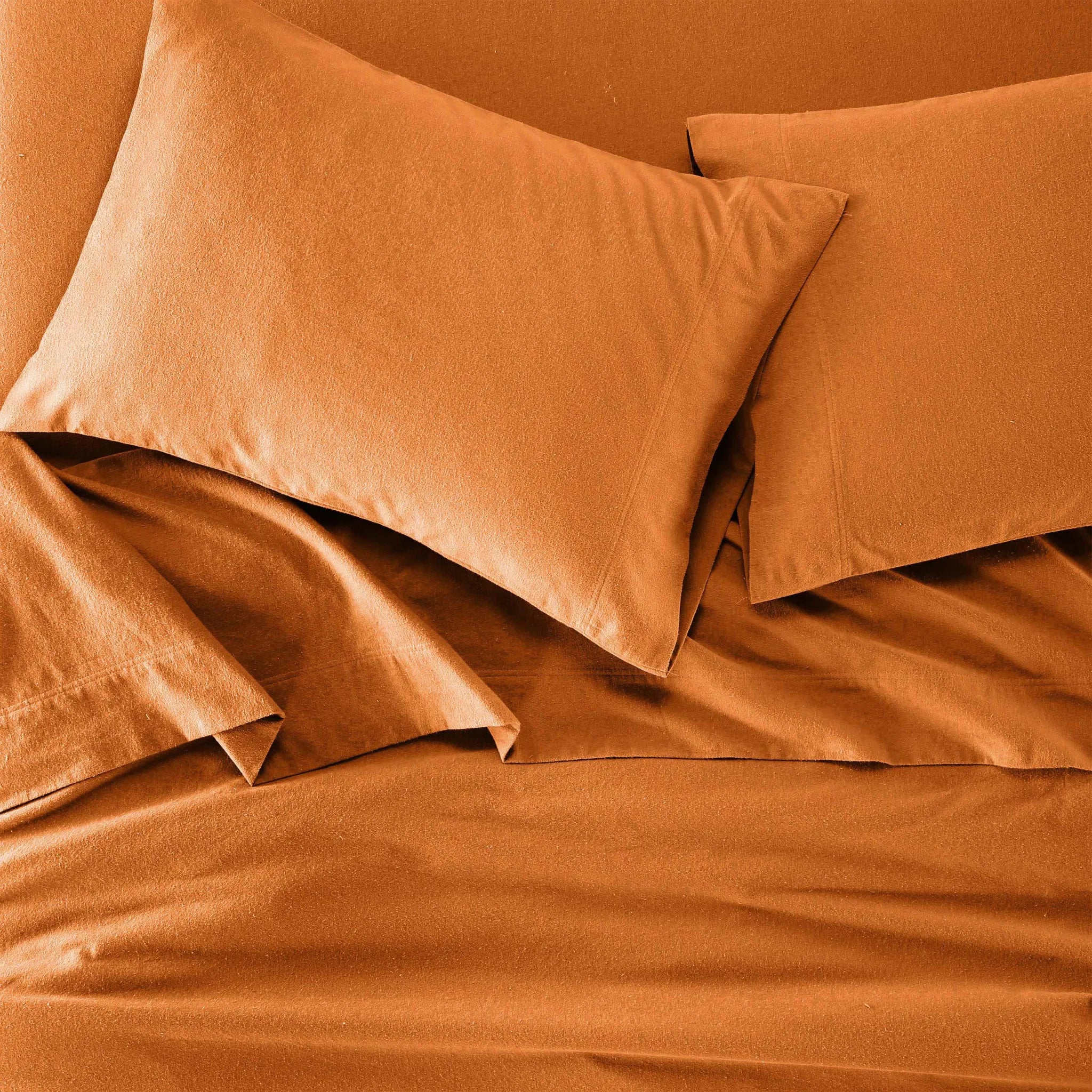 Flannel Cotton Modern Solid Deep Pocket Bed Sheet Set