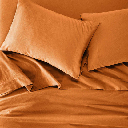 Flannel Cotton Modern Solid Deep Pocket Bed Sheet Set