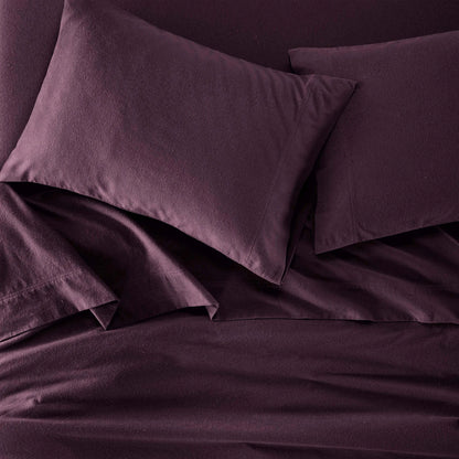 Flannel Cotton Modern Solid Deep Pocket Bed Sheet Set