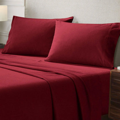 Solid Flannel Cotton Pillowcases, Set of 2