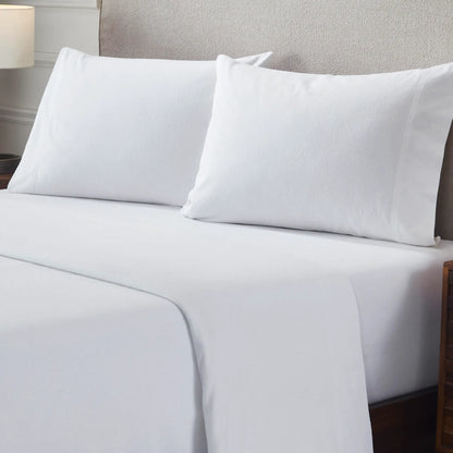 Solid Flannel Cotton Pillowcases, Set of 2