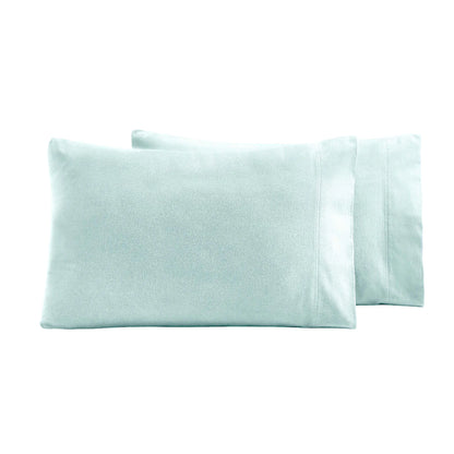Solid Flannel Cotton Pillowcases, Set of 2