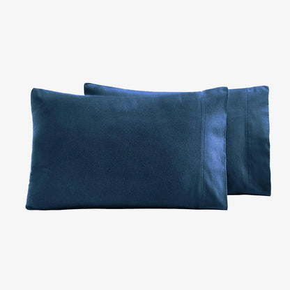 Solid Flannel Cotton Pillowcases, Set of 2