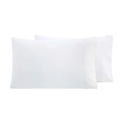 Solid Flannel Cotton Pillowcases, Set of 2