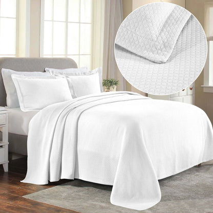 Jacquard Matelassé Cotton Diamond Solitaire Bedspread Set