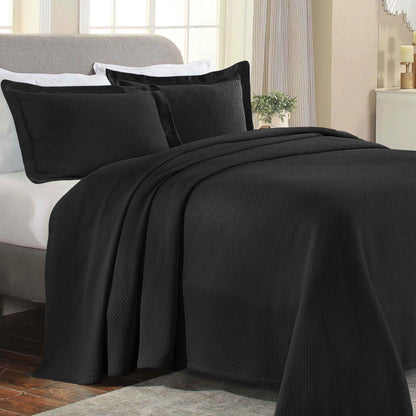 Jacquard Matelassé Cotton Diamond Solitaire Bedspread Set