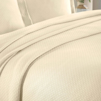 Jacquard Matelassé Cotton Diamond Solitaire Bedspread Set