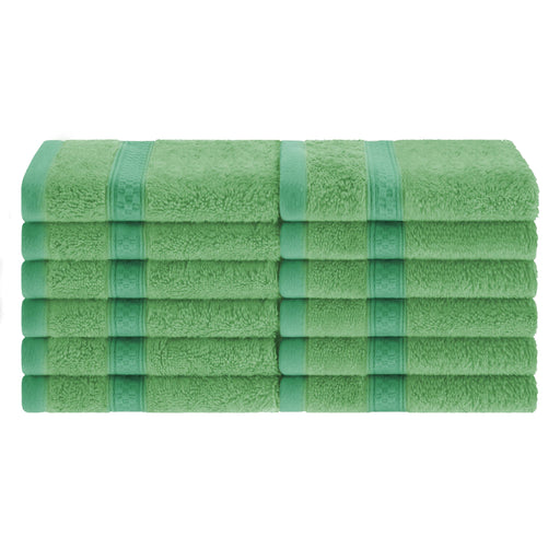 Rayon from Bamboo Blend Solid 12 Piece Face Towel Set - Spring Green