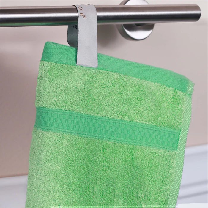 Ultra-Soft Rayon from Bamboo Cotton Blend 4 Piece Bath Towel Set - SpringGreen