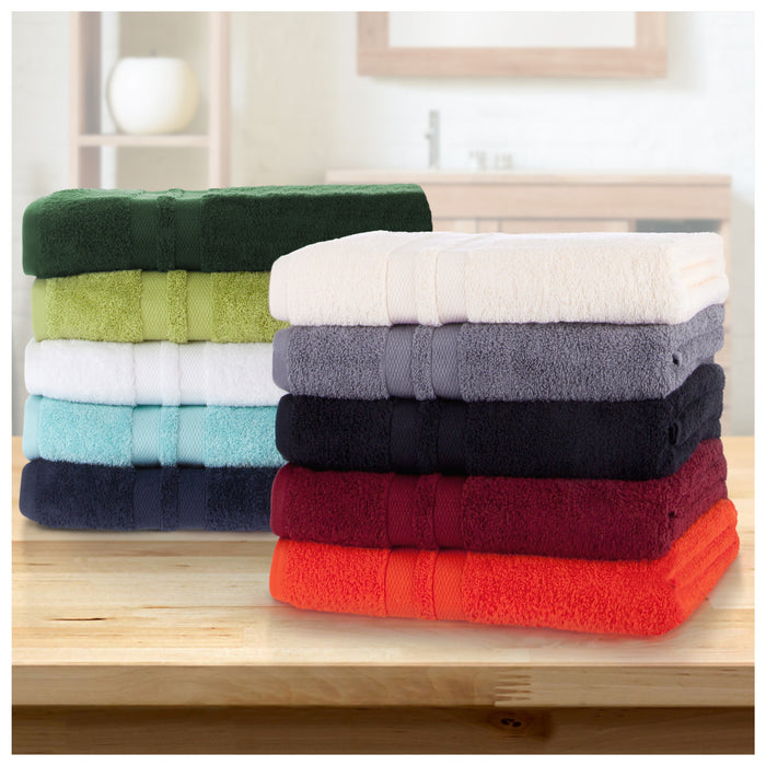 Ultra-Soft Cotton Absorbent Quick-Drying 12 Piece Assorted Towel Set