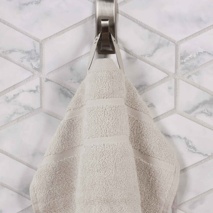 Zero Twist Cotton Waffle Honeycomb Plush Absorbent 3-Piece Towel Set - Stone