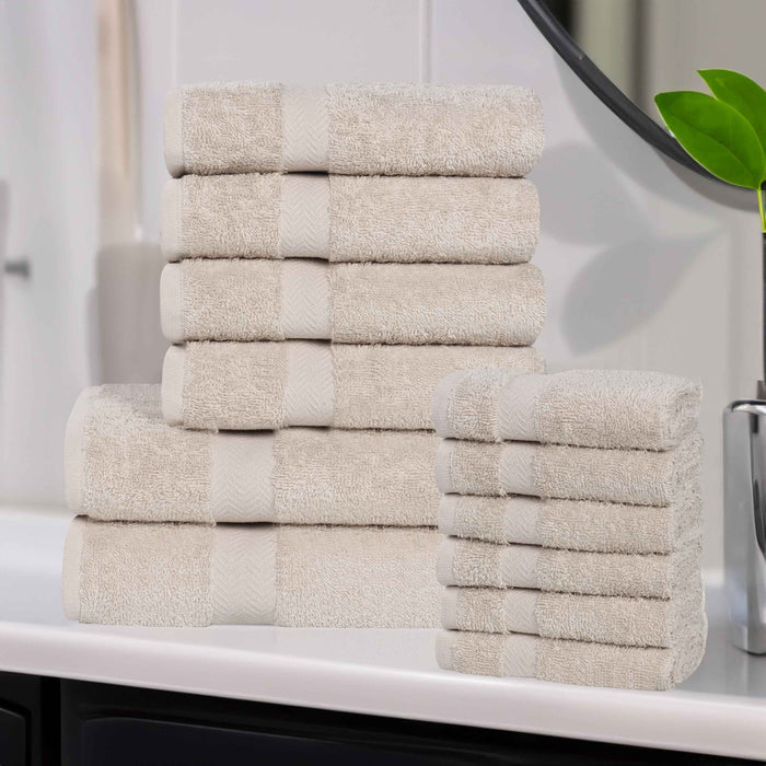 Franklin Cotton Eco Friendly 12 Piece Towel Set