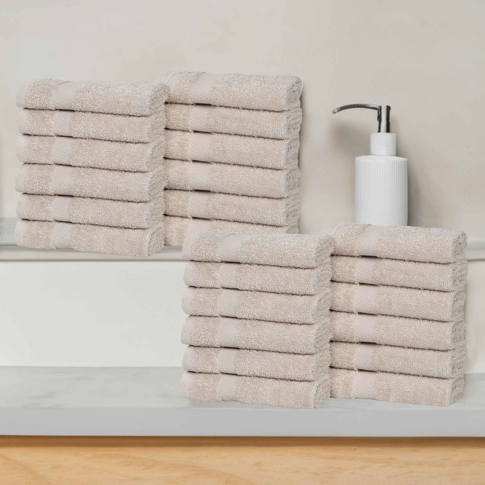 Franklin Cotton Eco Friendly 24 Piece Face Towel Set