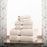 Egyptian Cotton Pile Plush Heavyweight Absorbent 6 Piece Towel Set - Stone