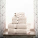 Egyptian Cotton Pile Plush Heavyweight Absorbent 6 Piece Towel Set - Stone