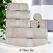 Egyptian Cotton Pile Plush Heavyweight Absorbent 8 Piece Towel Set - Stone