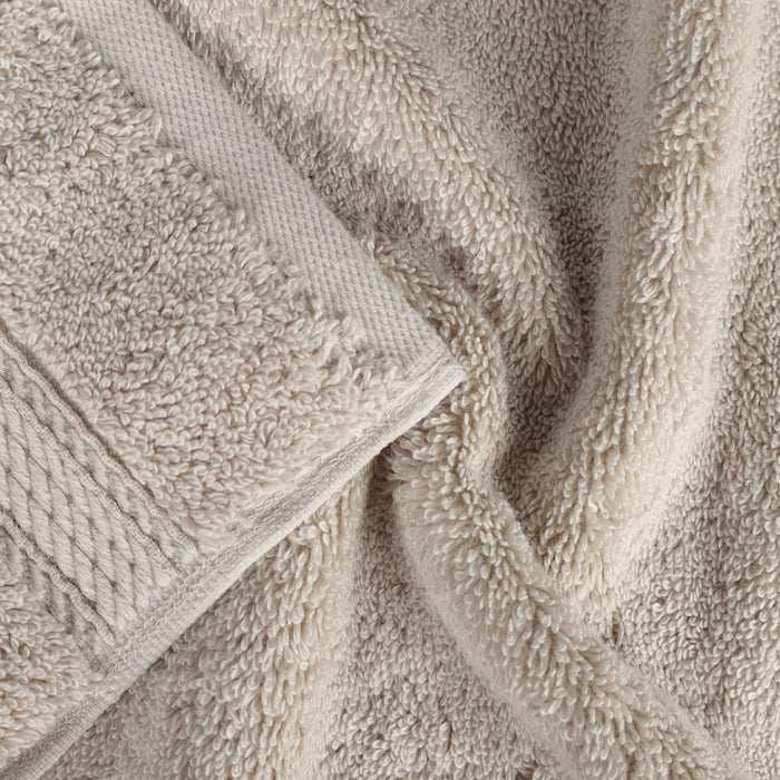 Egyptian Cotton Plush Heavyweight Absorbent Bath Towel Set of 4 - Stone