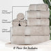Egyptian Cotton Pile Plush Heavyweight Absorbent 8 Piece Towel Set - Stone