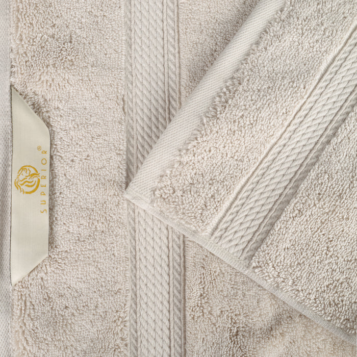 Egyptian Cotton Pile Plush Heavyweight Soft 4 Piece Bath Towel Set