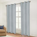 Solid Machine Washable Room Darkening Blackout Curtains, Set of 2 - Blue Nile Mills