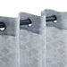 Embroidered Sheer 2 Piece Grommet Curtain Panel Set - StoneBlue