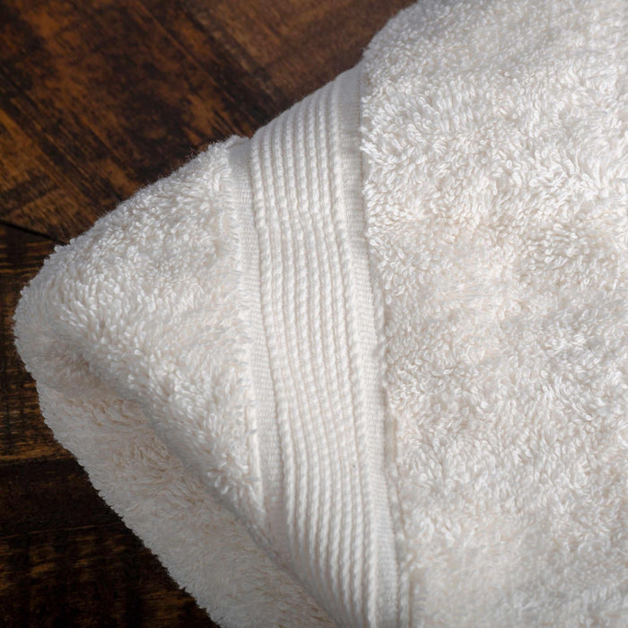 Organic Cotton Plush Solid Assorted 12 Piece Towel Set - Ivory