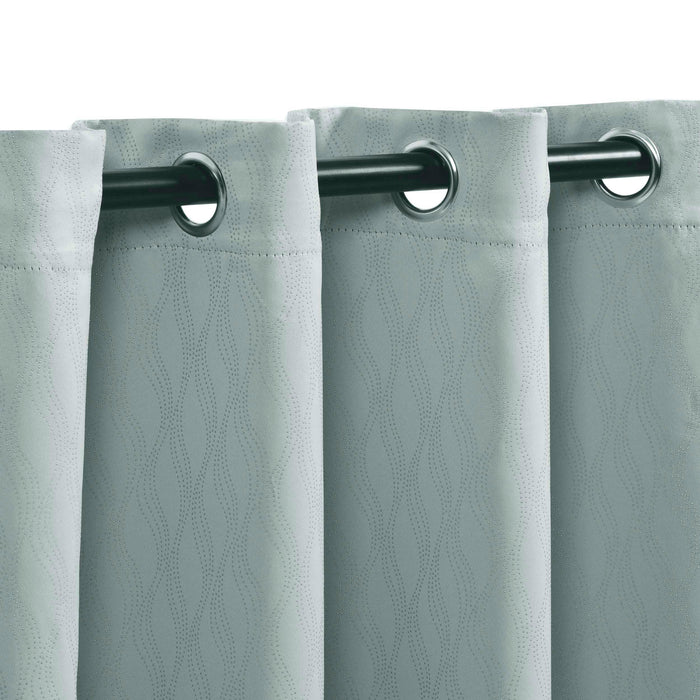 Zuri Textured Washable Room Darkening Blackout Curtain Panel Set