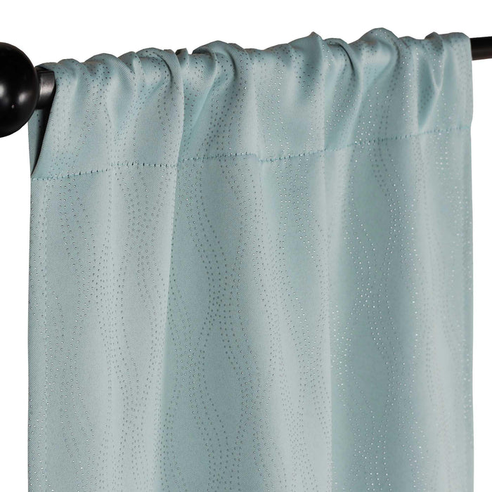 Zuri Textured Washable Room Darkening Blackout Curtain Panel Set