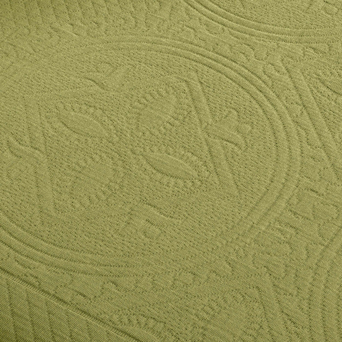 Celtic Circle Jacquard Matelasse Cotton Bedspread Set - Sweet Pea