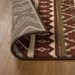 Southwestern Rustic Medallion Indoor Area Rug or Runner Rug - Maroon