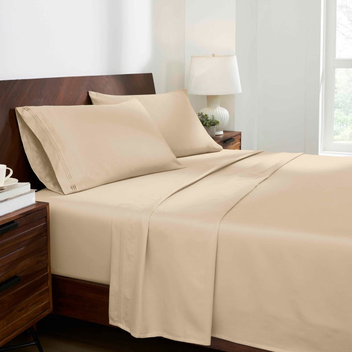 1000 Thread Count Egyptian Cotton Bed Sheet Set Olympic Queen