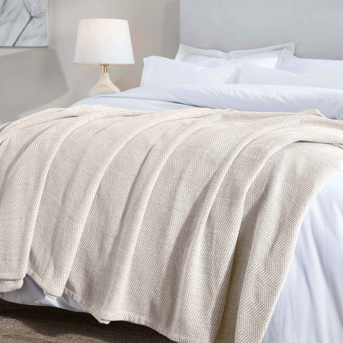 Maya Chenille Herringbone Medium Weight Cotton Blanket