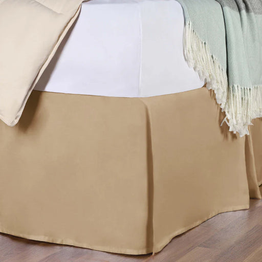 Egyptian Cotton 300 Thread Count Solid Bed Skirt - Tan