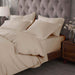 Egyptian Cotton 400 Thread Count Solid Duvet Cover Set - Tan