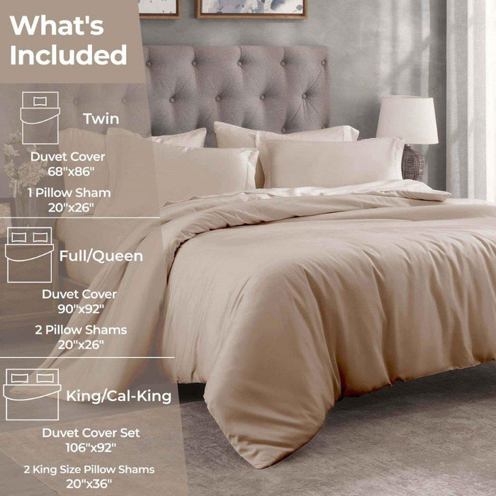 Egyptian Cotton 400 Thread Count Solid Duvet Cover Set