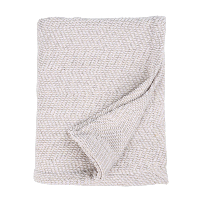 Maya Chenille Herringbone Medium Weight Cotton Blanket