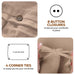 Cotton Linen Blend Solid 3-Piece Duvet Cover Set - Tan