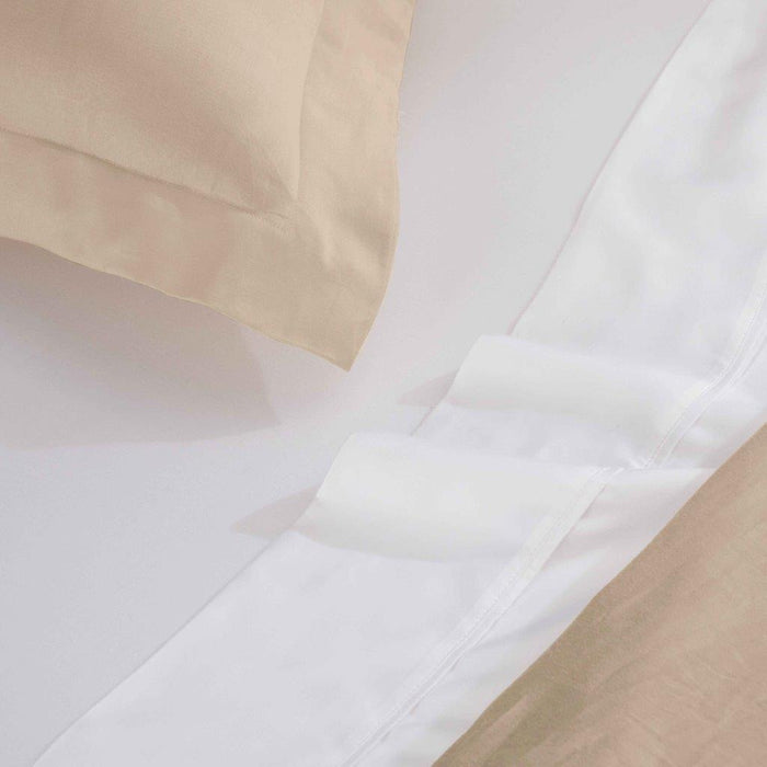 Egyptian Cotton 300 Thread Count Solid Duvet Cover Set - Tan