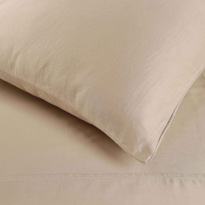 Egyptian Cotton 400 Thread Count Solid Deep Pocket Sheet Set - Tan